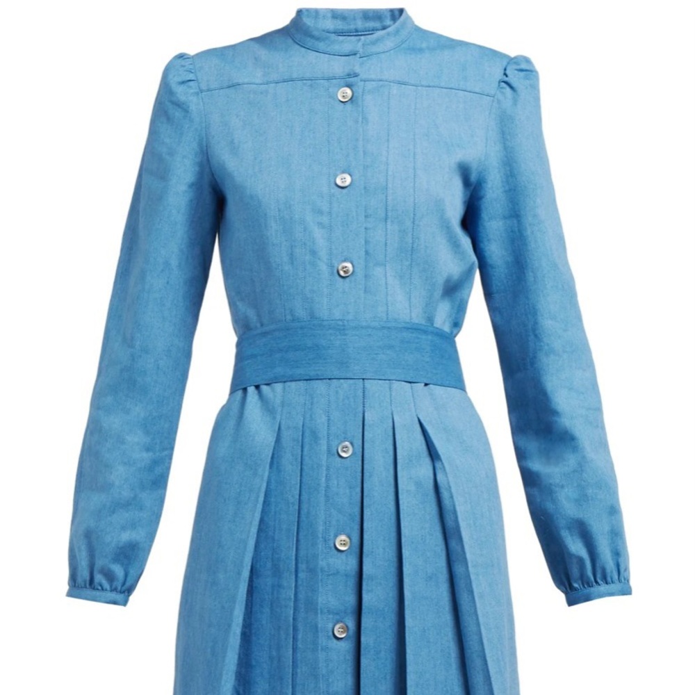 APC Alba indigo dress size 36 eur (size 4 us)